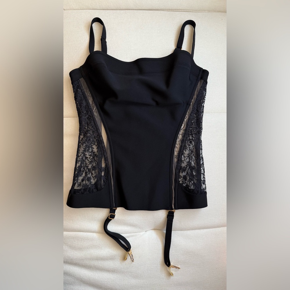 La Perla Black Lace Corset Top
